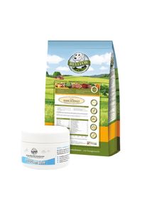 Ensemble de nourriture pour chiens de taille moyenne souffrant d'une inflammation des glandes anales