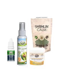 Vacances d'&eacute;t&eacute; set pour chiens - Shiimun Calm + ZEComplete Spray + Pommade de protection des pattes + Gouttes pour les Yeux