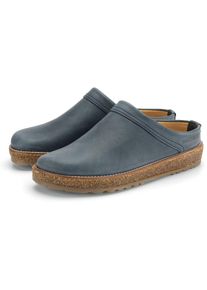 Haflinger Unisex-Lederpantoffel Denimblau 38