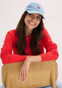 Cappello con visiera in puro cotone, Blu, Taglia Onesize, bonprix