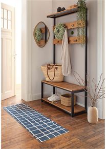 Zerbino lavabile con motivo grafico, Petrolio, Taglia 45x145 cm, bonprix