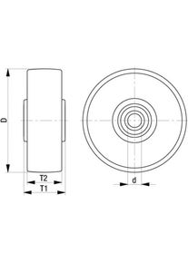 Blickle, M&ouml;belrollen, 902993 POEV 125/8XKA-SG Schwerlast-Rad Rad-Durchmesser: 125 mm Tragf&auml;higkeit (ma