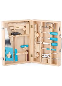 woody Metallwerkzeuge in einer Holzkiste