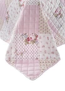 bonprix Cuvertură cu trandafiri, roz, pat dublu 160 cm, fără spetează 240/250 cm