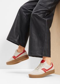 bonprix Plateau-Sneaker im Retrolook, beige, Gr.37, Sportlicher Plateau Sneaker im Retro Look, aus Vegan