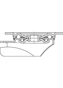 Blickle, M&ouml;belrollen, 911314 L-GEV 200K-TTM13-SG Stahlblech-Lenkrolle Rad-Durchmesser 200 mm