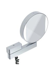 Emco LED Rasier- und Kosmetikspiegel 109506018 3- und 7-fach Vergr&ouml;&szlig;erung, LED Beleuchtung, chrom, mit Spiralkabel/Stecker