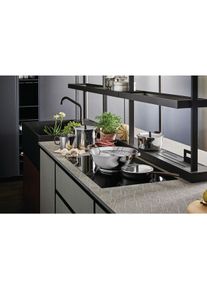 Alessi Edo, Pfanne + Kochtopf, Silber