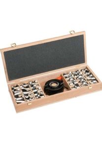 Magni, Werkzeugkoffer, Univ.-Werkzeugsatz Profil 1-10 im Holzetui