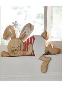 D&eacute;co encadrement de porte lapin avec fleurs - beige - taille 15,5x20 cm - bonprix