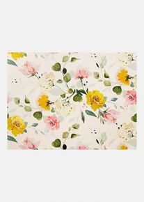 Paillasson lavable &agrave; imprim&eacute; floral - beige - taille 35x55 cm - bonprix