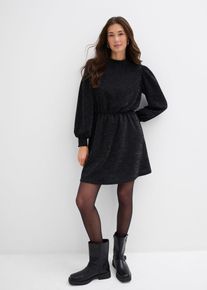 Robe brillante en jersey interlock &eacute;pais - noir - taille 38/40 (S) - bonprix