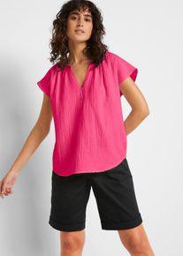 Blouse en gaze 100% coton - fuchsia - taille 50 - 100% coton,Mousseline - bonprix
