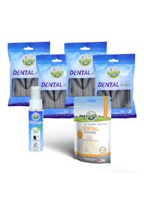 Sparset f&uuml;r eine optimale Zahnpflege beim Hund - Dental Pulver + Dental Sticks + Dental Spray