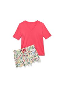 Tchibo - Piżama - dla pań - rozmiar L 44/46 - kolor: beżowy/czerwony