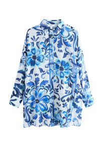 next Damer Tunika bl&aring; / aqua / m&oslash;rkebl&aring; / hvid St&oslash;rrelse L