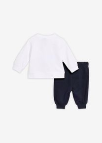 bonprix Set din bluză cu ursuleț și pantaloni (set/2 piese), albastru, 92/98
