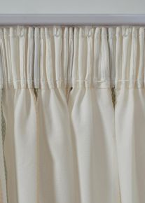 bonprix Vorhang mit gewebten Streifen (1er Pack), beige, 100% Baumwolle