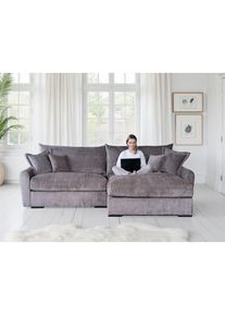 Home Affaire Ecksofa &raquo;Finca XXL L-Form, Breite 247 cm&laquo; Mega-Sofa, Cord oder Chenille-Struktur, mit Federkern & 4 Zierkissen