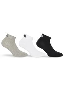 Fila Kurzsocken &raquo;UNISEX INVISIBLE PLAIN SOCKS&laquo; 3 Stk. tlg. mit Logostickerei schwarz, Gr&ouml;&szlig;e 35-38