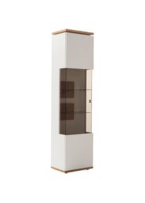 MCA furniture Vitrine &raquo;Matadi Vitrine&laquo; 1 Stk. tlg. Vitrine,Glasschrank,Wei&szlig;,Holzabsetzung,1 T&uuml;r,ged&auml;mpft, B: 50cm
