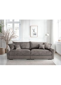 Home Affaire Big-Sofa &raquo;Finka, Breite 190 cm&laquo; Mega-Sofa, Cord oder Chenille-Struktur, mit Federkern & 4 Zierkissen