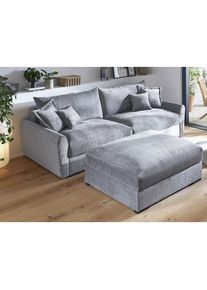 Home Affaire Big-Sofa &raquo;Finka, Breite 190 cm&laquo; Mega-Sofa, Cord oder Chenille-Struktur, mit Federkern & 4 Zierkissen