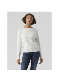 V&eacute;ro Moda Vero Moda &raquo;VMDOFFY LS O-NECK BLOUSE GA NOOS&laquo; Materialmix, regular fit wei&szlig;, Gr&ouml;&szlig;e M