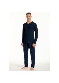 uncover by Schiesser Schlafanzug &raquo;Uncover Nightwear&laquo; 2 tlg. Single Jersey-Qualit&auml;t, Langarm, V-Ausschnitt, weich