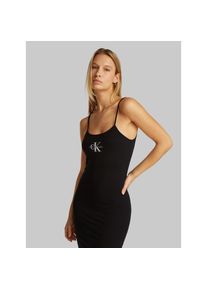 Calvin Klein Jeans &raquo;MONOLOGO STRAPPY DRESS&laquo; mit Logoschriftzug schwarz, Gr&ouml;&szlig;e S (36)