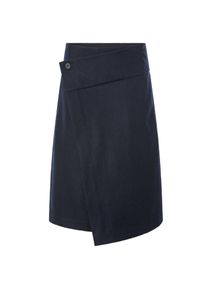 Christiane Strobel Damen-Wickelrock Wolle Dunkelblau S