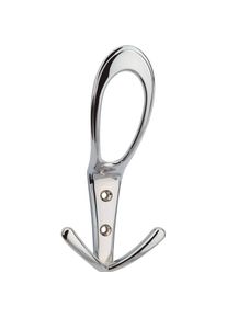 SIRO, Kleiderhaken + Wandgarderobe, Huthaken Deneb Breite 76 mm, H&ouml;he 160 mm, ZN verchromt poliert