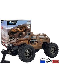 Lean Toys Ferngesteuertes Offroad-Rallyeauto braun 2,4G 35 km