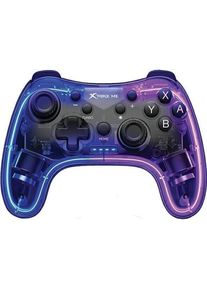 Xtrike Me Gamepad Control Gp52 Light (Android, iOS, PC, PS3, PS4, Switch), Gaming Controller, Mehrfarbig, Transparent, Schwarz