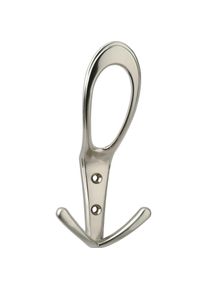 SIRO, Kleiderhaken + Wandgarderobe, Huthaken Deneb Breite 76 mm, H&ouml;he 160 mm, ZN Edelstahl Effekt