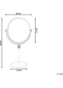 Beliani, Kosmetikspiegel, Kosmetikspiegel &oslash; 20 cm Silber AVERYON