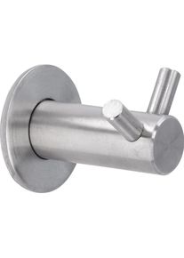SIRO, Kleiderhaken + Wandgarderobe, Mantelhaken Pechal Breite 35 mm, H&ouml;he 35 mm, Edelstahl geb&uuml;rstet