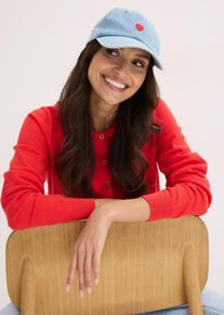 Cappello con visiera in puro cotone, Blu, Taglia Onesize, bonprix