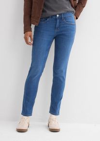 Jeans slim fit con cotone biologico vita media, Blu, Taglia 46, bonprix