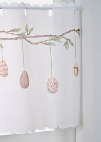 Tenda a vetro con motivo pasquale, Bianco, Taglia 30x85 cm, bonprix