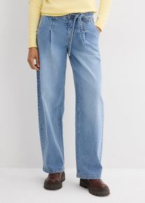 Jeans barrel vita media, Blu, Taglia 42, bonprix