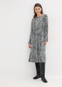Abito midi in jersey di misto viscosa, Nero, Taglia 46/48 (M), bonprix