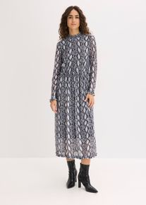 Abito midi in morbido mesh, Nero, Taglia 46/48 (M), bonprix