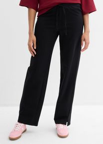 Pantaloni in felpa di puro cotone biologico, Nero, Taglia 46/48 (M), bonprix