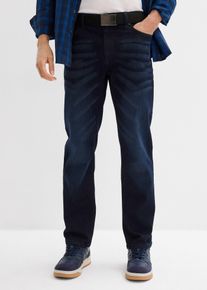 Jeans elasticizzati straight regular fit con cintura, Blu, Taglia 34, bonprix