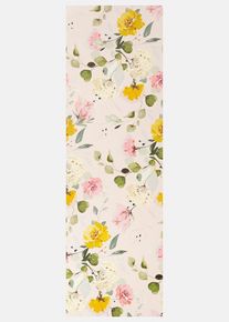 Vaskbar d&oslash;rmatte med blomsterm&oslash;nster, beige, st&oslash;rrelse 35x55 cm, bonprix