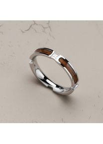 Holzkern Campania ring silver och valn&ouml;t