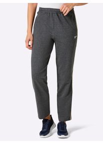 Dames Vrijetijdsbroek met contraststreep in antraciet gem&ecirc;leerd ,maat 36/38, Witt, 60% Katoen, 40% Polyester