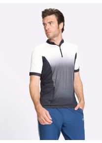 Heren Functioneel shirt met ritszakken achter in zwart ,maat 44/46, Witt, 90% Polyester, 10% Elastan