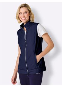 Dames Functioneel gilet met 2-wegritssluiting in marine ,maat 38, Witt, 100% Polyester